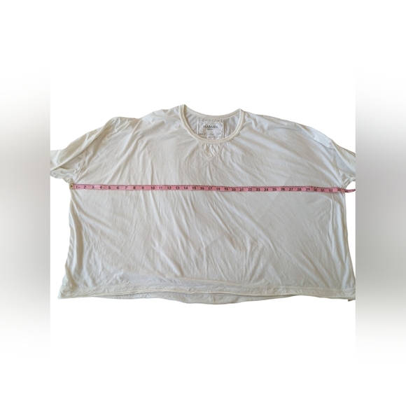 Alabama Chanin Off White Cream Long Sleeve Organic Cotton Top sz XL - Picture 2 of 6